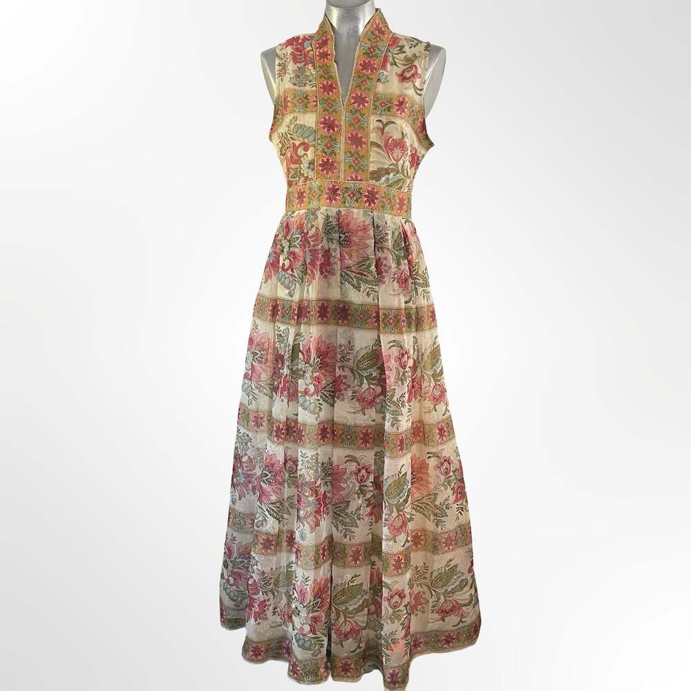 Vintage Avalon Classics Floral Maxi Dress Cottagecore Boho